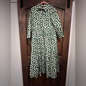 Zara Geometric Maxi Dress